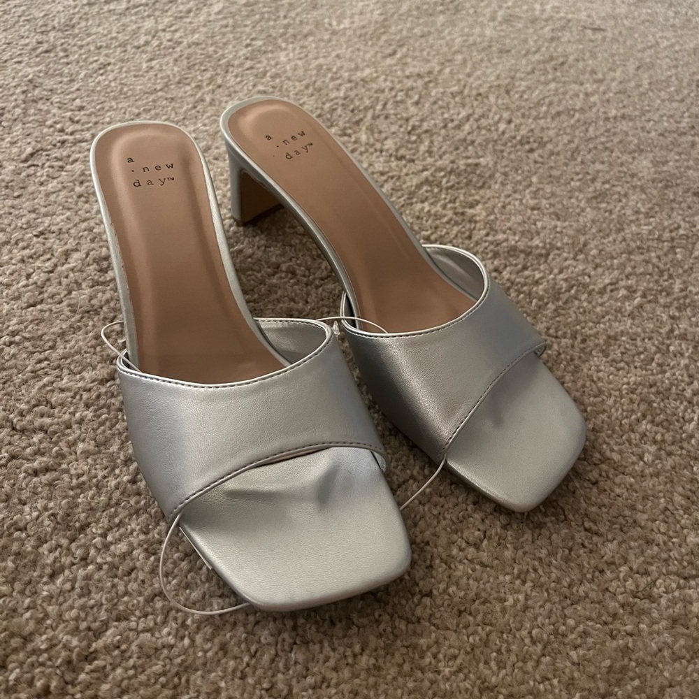 NWT Silver Heels